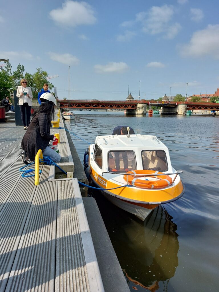 The company boat after its makeover!